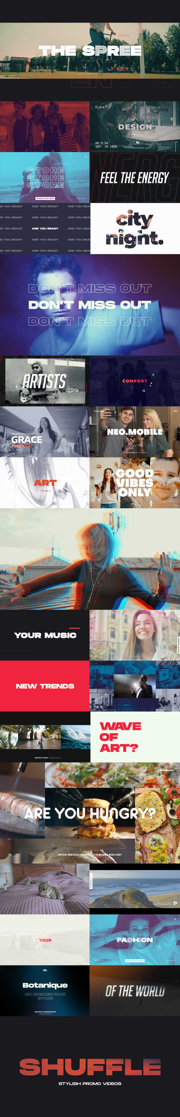 [AE脚本] 700组宣传幻灯片开场主题排版文字标题转场调色特效动画预设 Openers