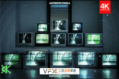 [其他] 复古CRT纹理故障干扰转场素材+音效 Authentic Pixels