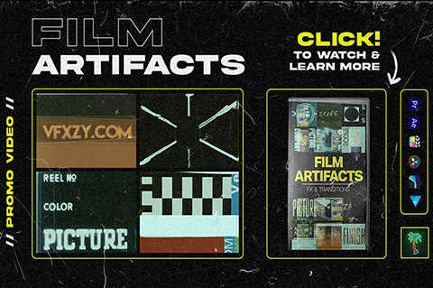 [转场素材] 75组电影FX16毫米35毫米胶片转场素材 FILM ARTIFACTS