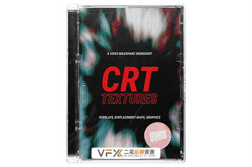 [特效素材] 89个复古CRT故障扫描射线信号损坏故障毛刺纹理元素 CRT