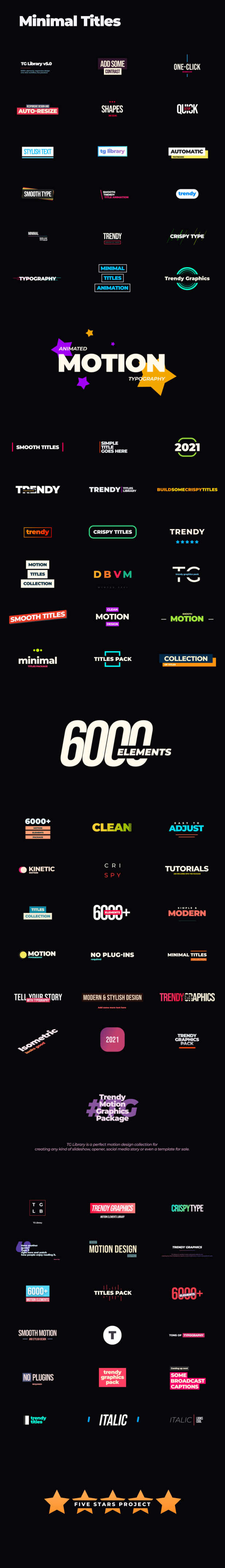 [AE脚本] 6350组创意动态故障动画图形文字标题转场动态背景MG音效合集包 All-In-One Bundle v7.2