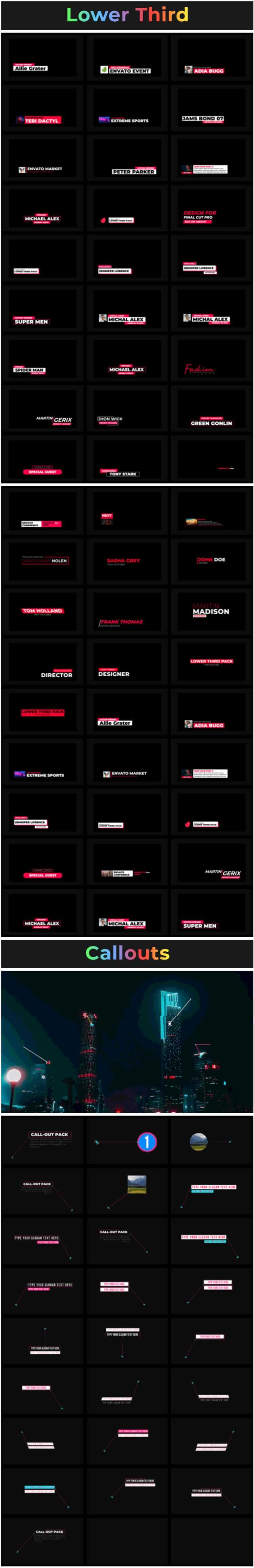 [FCPX插件] 超级影视创作者标题转场效果LUTS调色集合包 Super Creators Pack