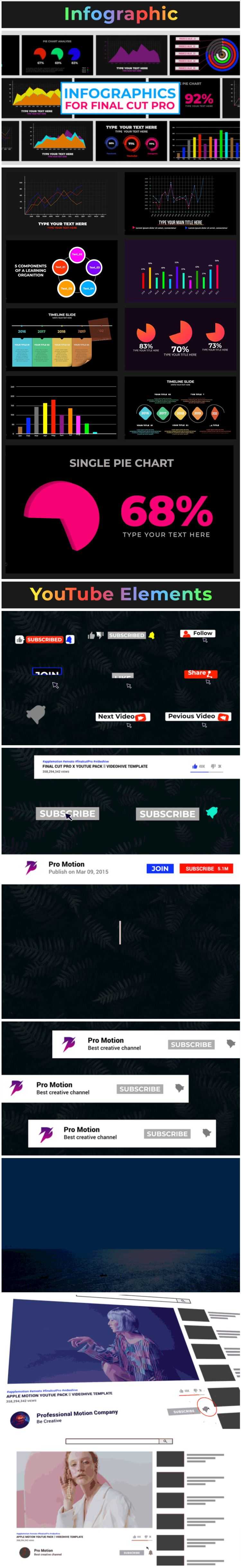 [FCPX插件] 超级影视创作者标题转场效果LUTS调色集合包 Super Creators Pack