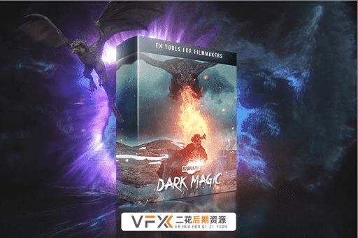 [特效素材] 227个黑暗魔法粒子能量冲击波闪电龙焰传送门特效合成 Bigfilms – DARK MAGIC Pack