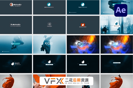 [AE模板] 20组现代时尚创意LOGO标题片头动画 Logo Pack