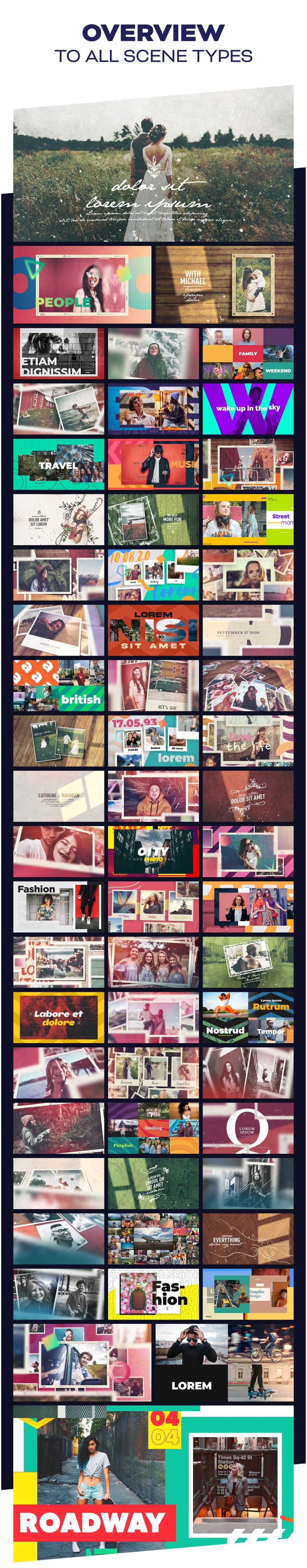 [AE模板] 52种多张照片展示幻灯片动画设计包 Memories Photo Slideshow