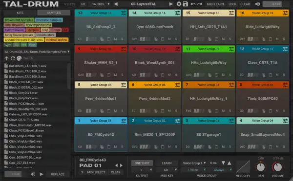 老式鼓机音频采样插件 Togu Audio Line TAL-Drum v2.7.6 激活版【软件个锤子·R2605】