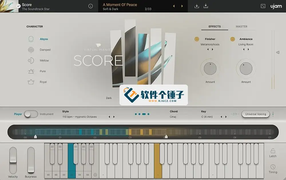 电影三角钢琴模拟插件 UJAM Virtual Pianist SCORE v1.1.0 直装版【软件个锤子·R2657】