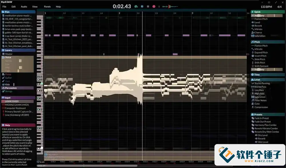 音频编辑处理软件 Hit'n'Mix RipX DAW PRO v7.5.1 激活版【软件个锤子·R2595】