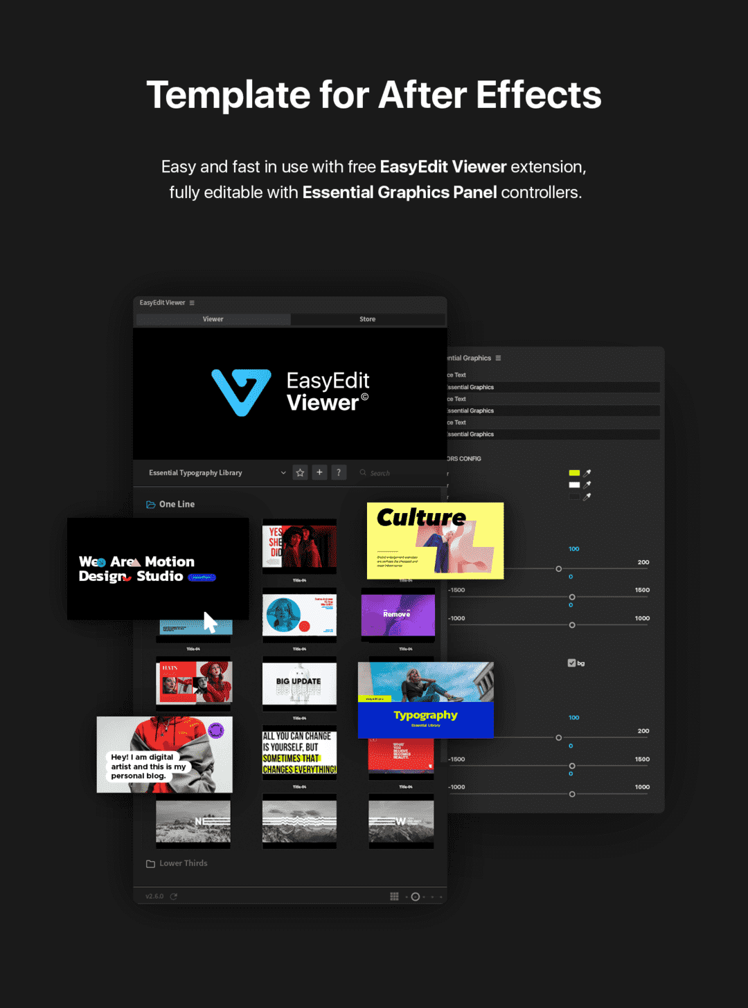 [AE预设+脚本] 350种文字标题排版字幕条动画预设 Essential Titles and Lower Thirds V6.1