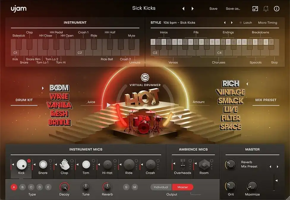 广播电台鼓模拟插件 UJAM Virtual Drummer HOT v2.4.1 激活版【软件个锤子·R2770】