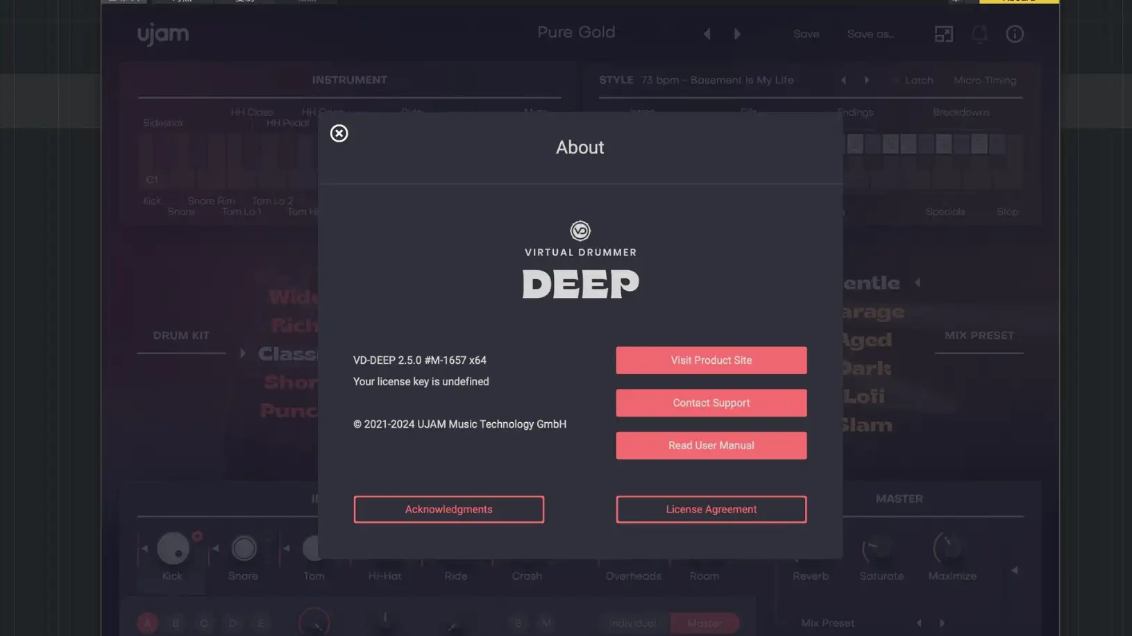 灵魂乐与放克鼓模拟插件 UJAM Virtual Drummer DEEP v2.5.0 激活版【软件个锤子·R2772】