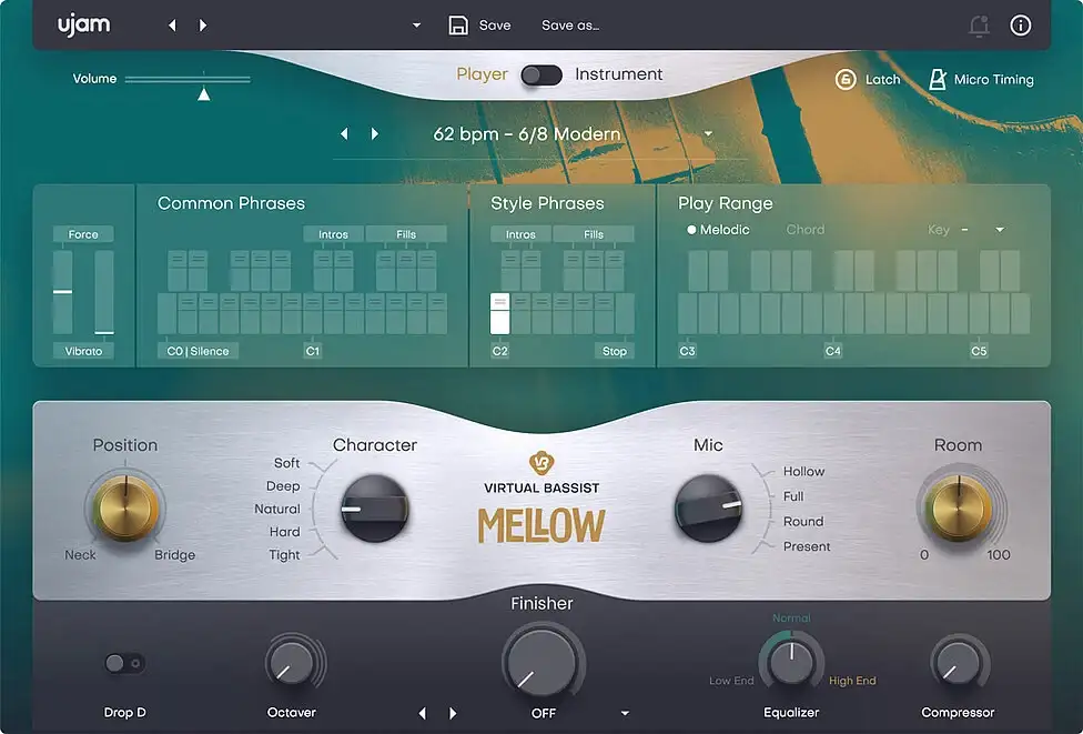 原声低音提琴模拟插件 UJAM Virtual Bassist MELLOW v2.3.0 激活版【软件个锤子·R2777】