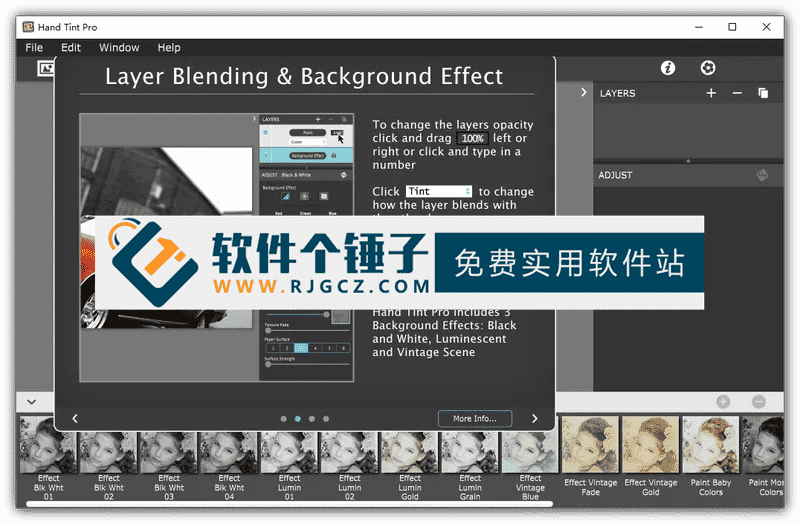 专业手绘风格老照片智能上色与艺术着色软件 JixiPix Hand Tint Pro v1.0.27 英文版【软件个锤子·R4801】