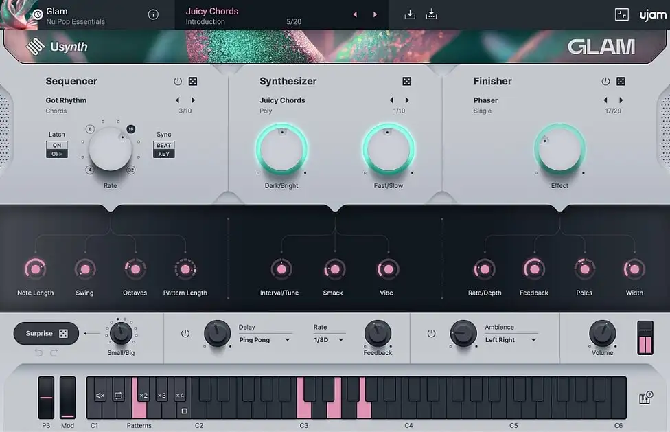 流行贝司/打击垫/Polys/Leads模拟插件 UJAM Usynth GLAM v1.0.0 激活版【软件个锤子·R2782】