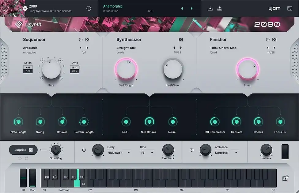 音频复古合成器插件 UJAM Usynth 2080 v1.0.1 激活版【软件个锤子·R2789】