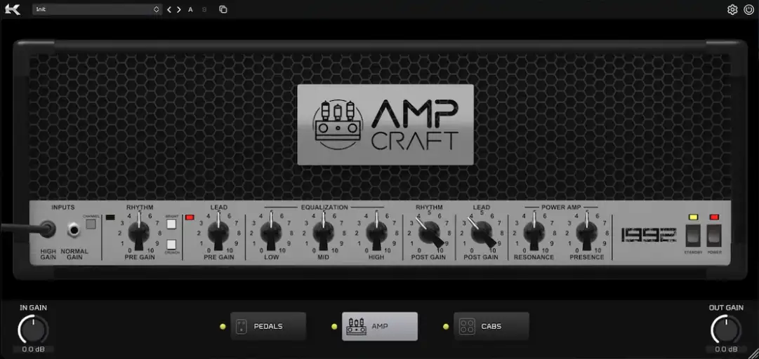 模拟吉他放大器效果插件 Kazrog AmpCraft 1992 v1.1.3 直装版【软件个锤子·R2948】