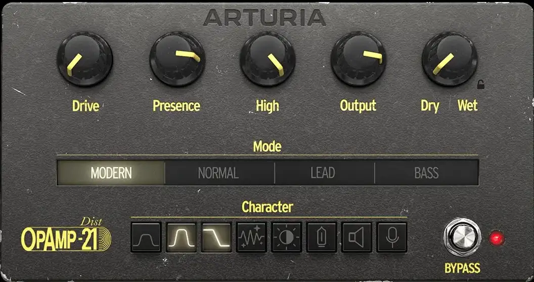 失真效果模拟插件 Arturia Dist OPAMP-21 v1.2.0.5460 激活版【软件个锤子·R3032】