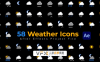 [AE模板] 58款经典阴晴雨雪天气预报图标动画 Weather Icons