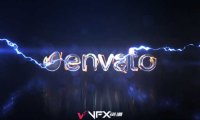 [AE模板] 闪电特效电流击中金属LOGO标志动画 Electric Metal Logo Reveal