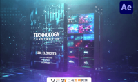 [AE脚本] 600个科技感HUD信息数据故障场景UI界面元素动画预设