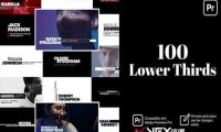[PR模板] 100组文字标题字幕条排版动画 Lower Thirds