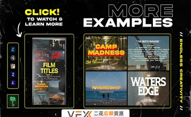 [AE/PR/FCPX/达芬奇/PS模板] 20种专业电影海报文字 Tropic Colour FILM TITLES V2 兼容Win/Mac