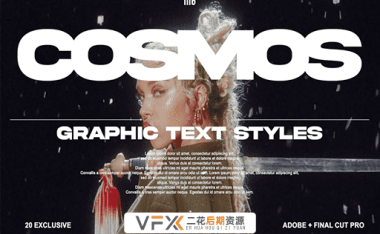 [AE/PR/FCPX/PS模板] 20组时尚大文字标题排版预设 Moonbear COSMOS – Title Presets Text Presets