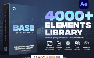 [AE脚本] 4000组无缝视频转场文字标题排版字幕条动画调色特效预设 AtomX BASE v3