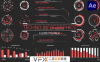 [PR模板] 56个科技感信息图表HUD预设动画 Techno Infographics