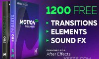[AE脚本] 1200种图形动画无缝转场效果预设包 Motion Bro-Presets v5