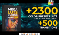 [AE/PR/PS/达芬奇/FCPX预设] 2317种好莱坞电影预告片视频调色预设 Mega LUTs Bundle 含509个转场