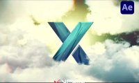 [AE模板] 穿梭在天空云层展示电影Logo动画 Movie Logo Reveal