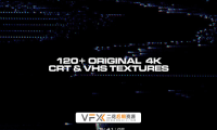 [特效素材] 120款复古CRT纹理故障干扰动画素材4K视频 Analog CRT Textures