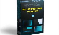 [转场素材] 20个未来蓝色光闪烁过渡转场素材 Blue Future Transitions