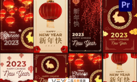 [PR模板] 6款竖屏中国风新年快乐封面宣传展示动画 Chinese New Year Posts and Stories