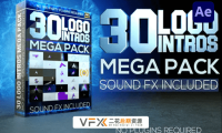 [AE模板] 30种迷你影视LOGO标志动画展示 logo Reveal Mega pack minimal logo opener Ident