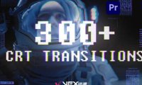 [PR模板] 300个复古显示信号损坏噪点叠加聚焦扭曲视频转场预设 CRT Transitions