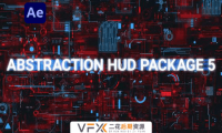 [AE模板] 25个抽象性和概念性的HUD场景元素设计AE源文件 Abstraction HUD Pack 5