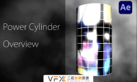 [AE插件] 带能量光效控制的图像3D弯曲圆柱 Power Cylinder v1.1.6 支持Win/Mac