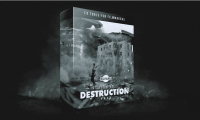 [特效素材] 123个楼房建筑倒塌地面墙汽车公共设施破碎特效合成4K视频 BigFilms DESTRUCTION Pack