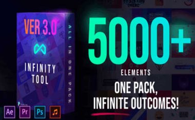 [AE/PR脚本] 5000组文字标题排版场景图表背景指示线图形动画工具包 Infinity Tool v3