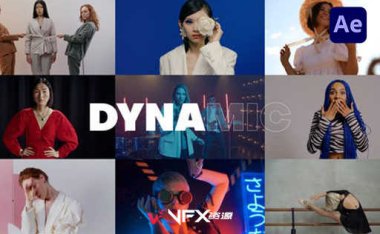 [AE模板] 动态图文展示开场片头 Dynamic Fast Intro