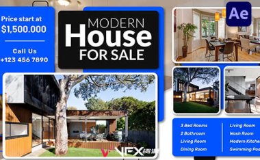 [AE模板] 房产中介房屋信息图文展示 Modern Real Estate