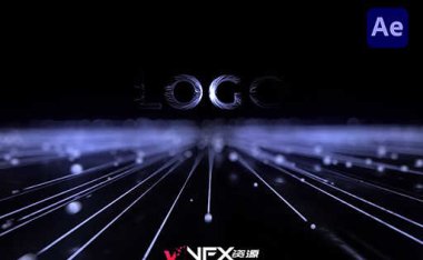 [AE模板] 创意粒子光束相撞LOGO标志展示片头 Falling Star Logo Reveal