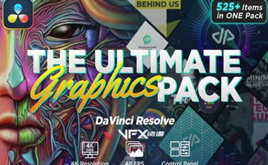 [达芬奇模板] 525个创意排版设计图形动画视频包装元素包 The Ultimate Graphics Pack