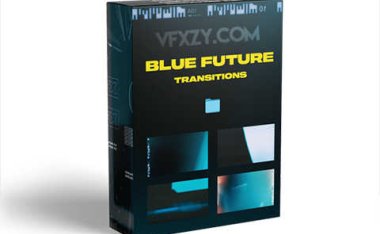 [转场素材] 20个未来蓝色光闪烁过渡转场素材 Blue Future Transitions
