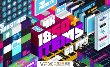 [AE脚本] 1850种超级豪华文字标题图形背景运动预设MG动画元素 Big Pack V1.9.11