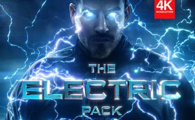[特效素材] 262种科幻魔法能量电流雷电闪电特效合成动画 Electric Pack