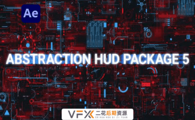 [AE模板] 25个抽象性和概念性的HUD场景元素设计AE源文件 Abstraction HUD Pack 5
